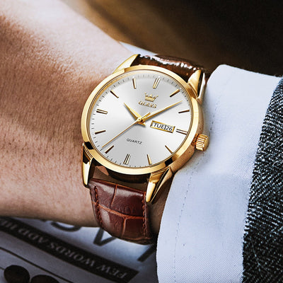 van Wennink© - Luxe Business Leren Horloge